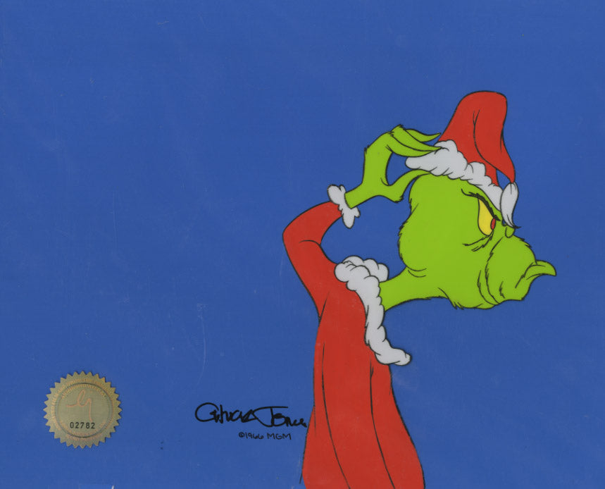 How the Grinch Stole Christmas! Production Cel - Grinch Adjusting Hat